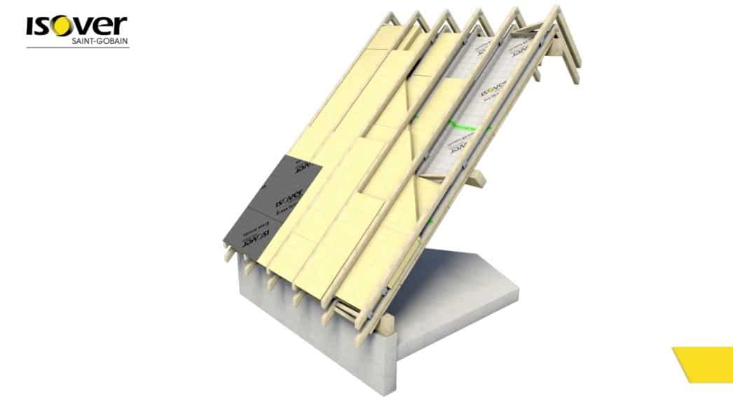 isolation de toiture avec panneaux sandwich isover