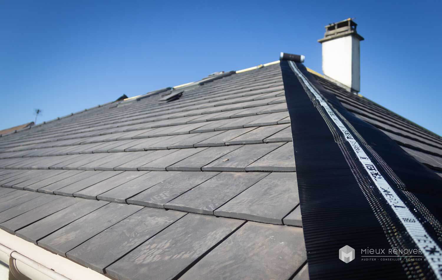 Rénovation de toiture en 91 dans l'Essonne pose d'un closoir ventilé